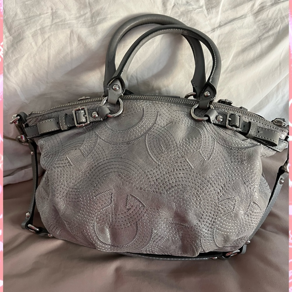 Leather COACH handbag